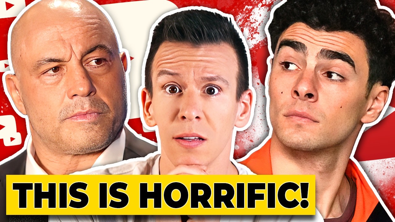 YouTube post by @PhilipDeFranco for Raycon. Caption reads: Trump’s Joe Rogan Problem, Trump Won’t Bring Home....