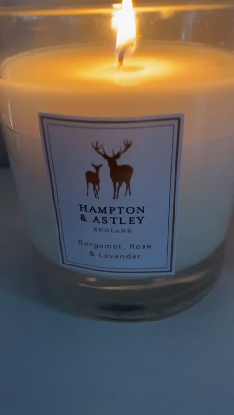 Instagram post by @hinch.fan.louise for Hampton and Astley. Caption reads: #gifted #thankyou #buy #smellsamazing.
