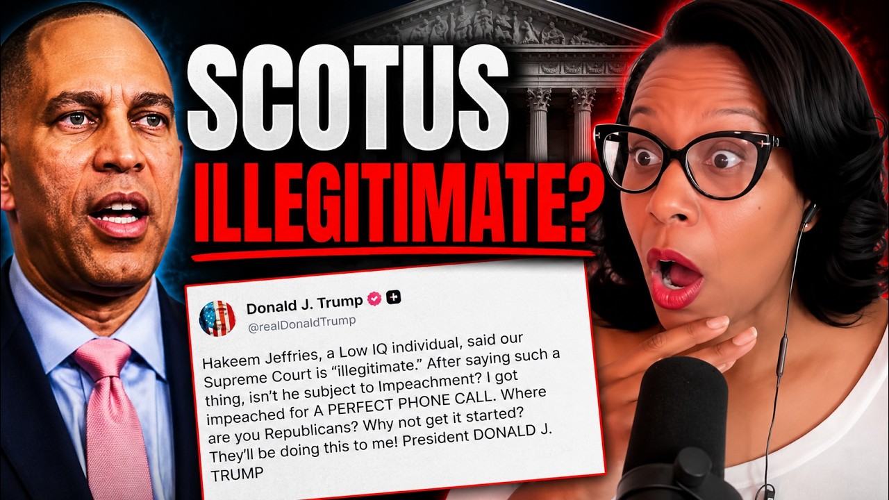 YouTube post by @THEREALDANA for Cash App Studios. Caption reads: Hakeem Jeffries Called The Supreme Court....