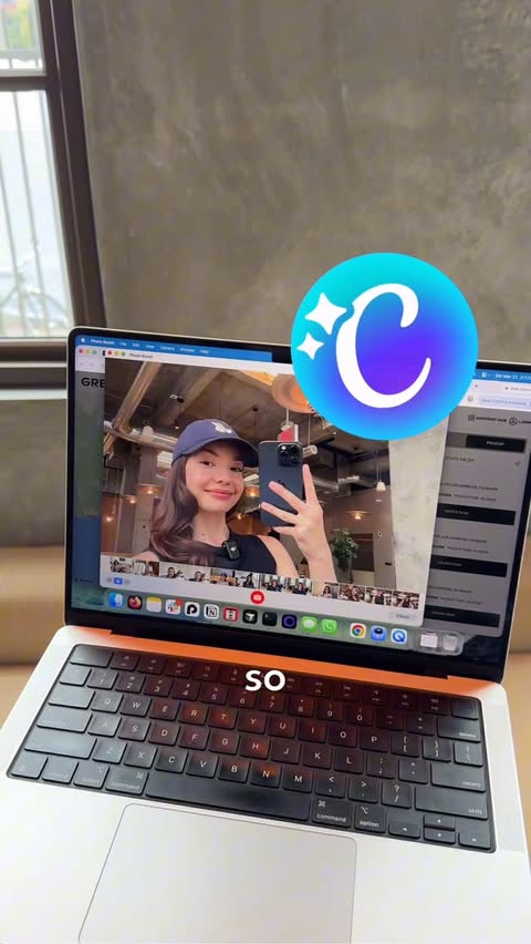 Instagram post by @khris.sheer for Canva. Caption reads: [...] Making it look good on the internet is.....
