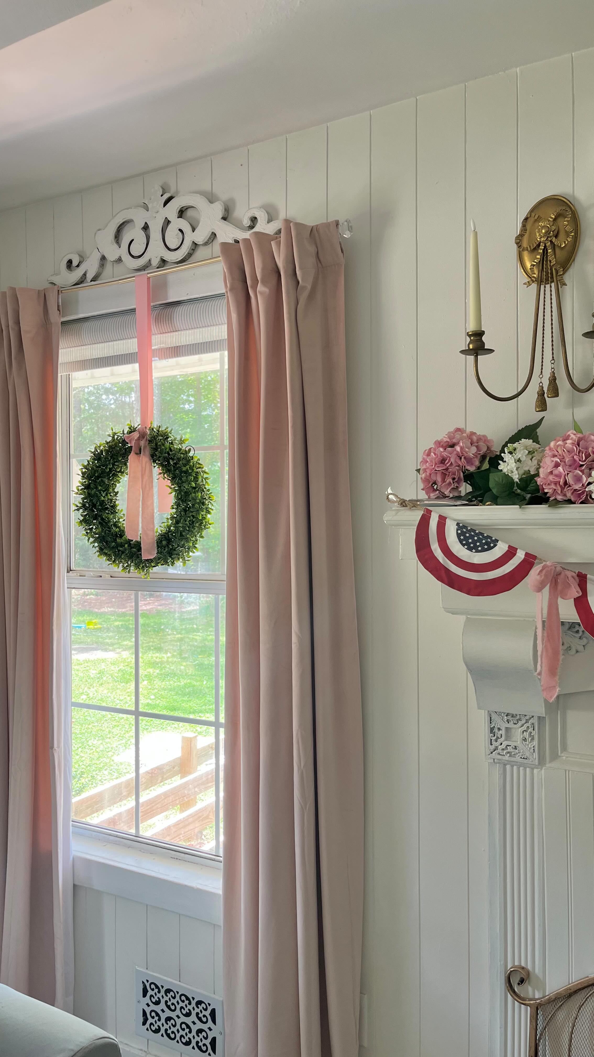 Instagram post by @cottageonwynn for Half Price Drapes. Caption reads: [...] these stunning velvet curtains from....