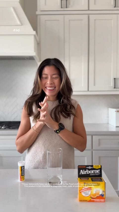 Instagram post by @mandymovez for Airborne. Caption reads: #AirbornePartner My immune support is something....