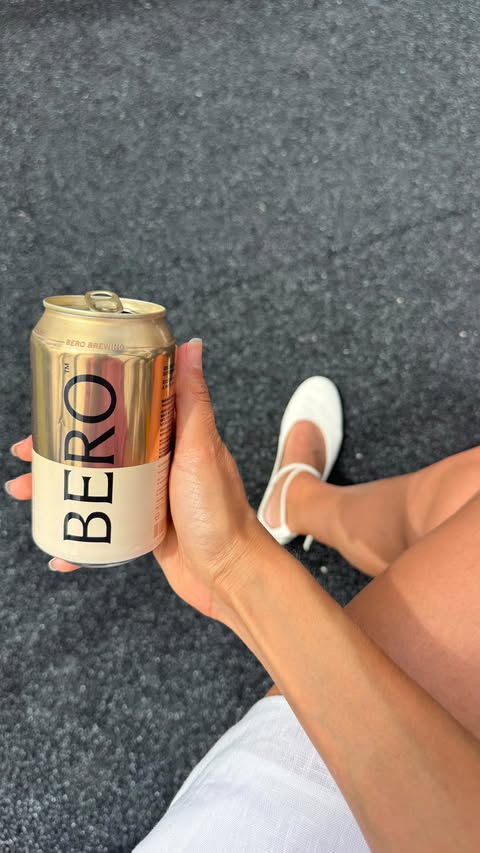 Instagram post by @condimentclaire for Berobrewing. Caption reads: salty noon wheat @berobrewing pairings ⤵️ 🍍....