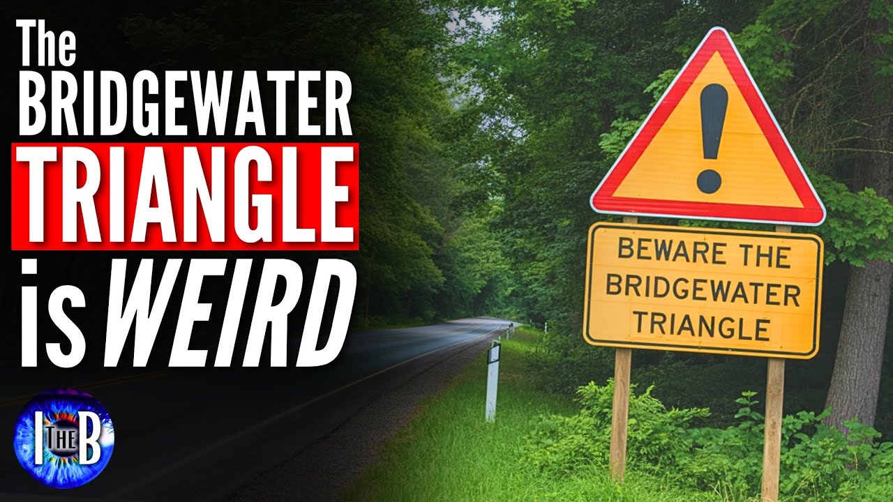 YouTube post by @TheInBetweenTales for Podbean. Caption reads: The Bridgewater Triangle is WEIRDER Than You Think.