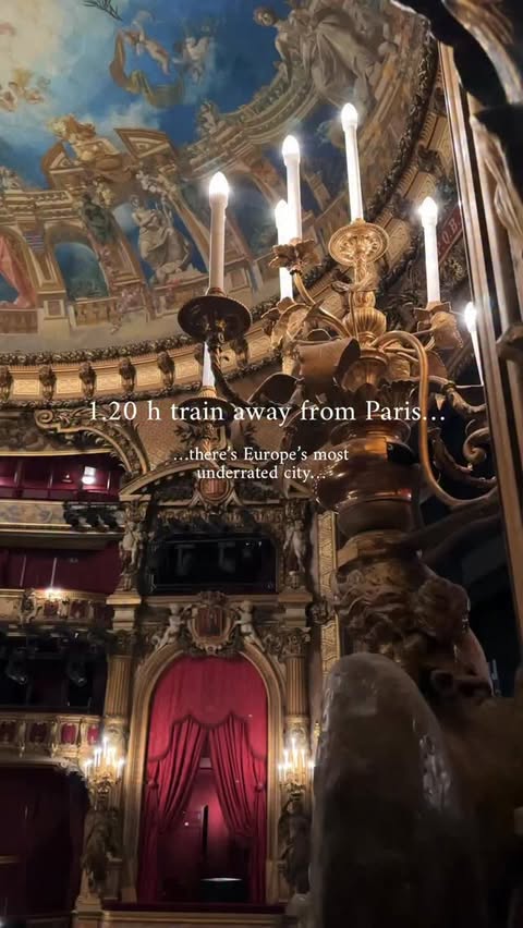 Instagram post by @voyage_provocateur for Radisson. Caption reads: Just 1h40 by train from Paris, Brussels is full of....