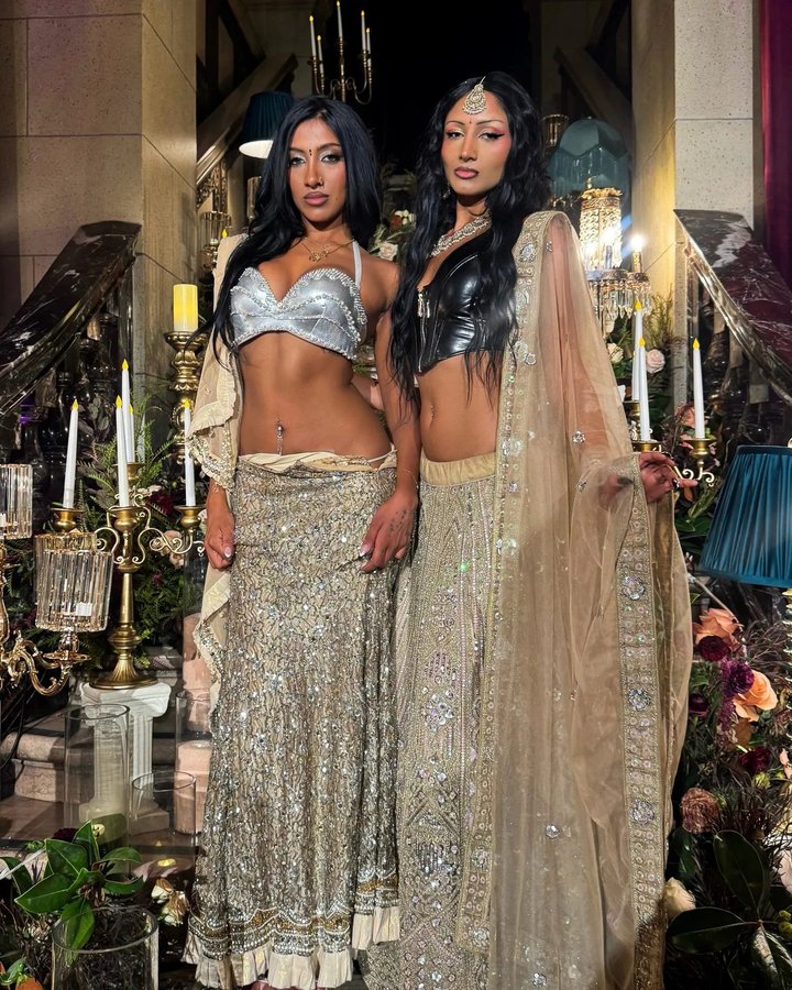 Instagram post by @rhearaj for Teen Vogue. Caption reads: Diwali is the start of the new year, but @rhearaj....