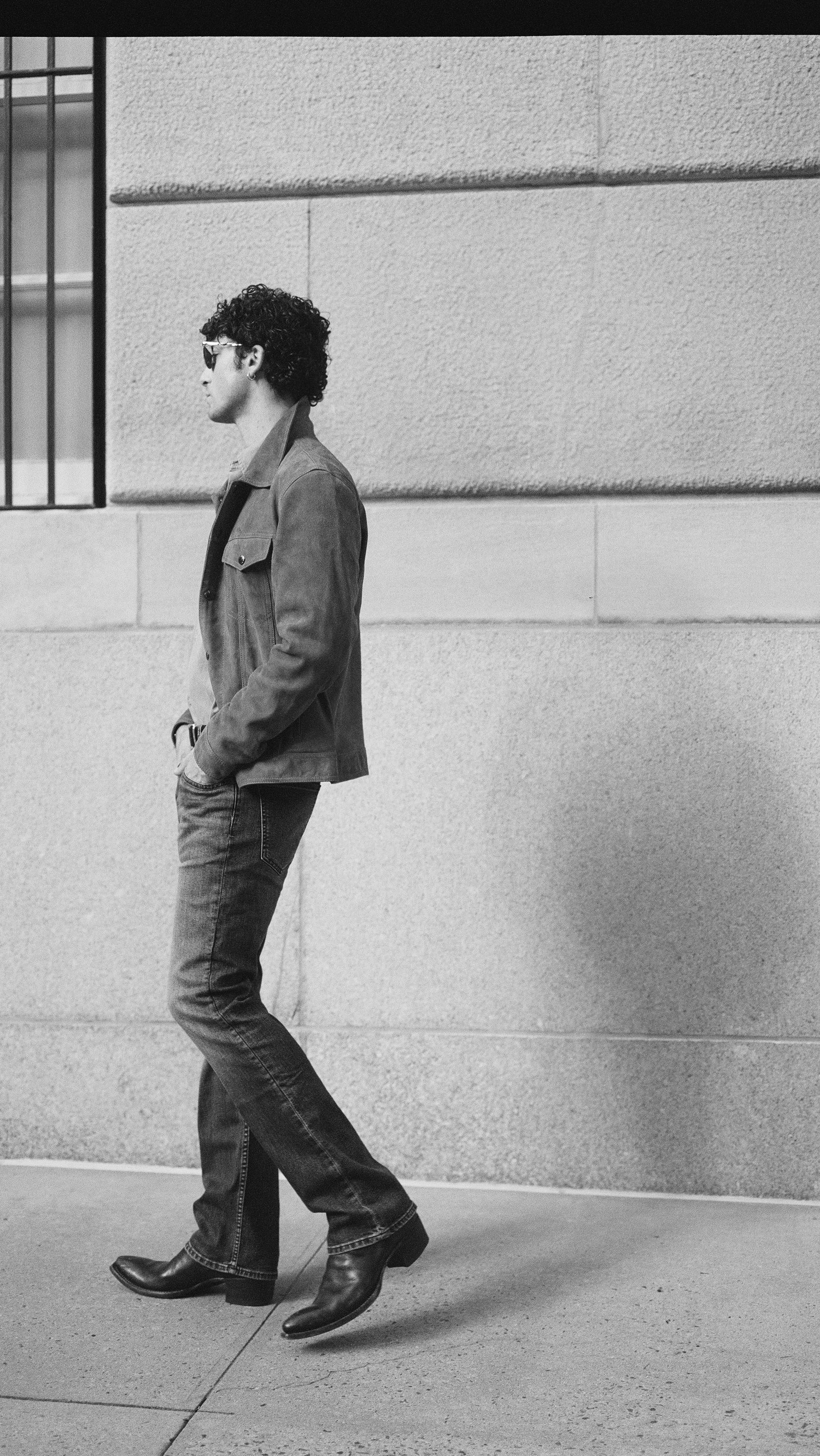 Instagram post by @alexanderdroth for 7 FOR ALL MANKIND. Caption reads: [...] in a day’s work for airweft denim....