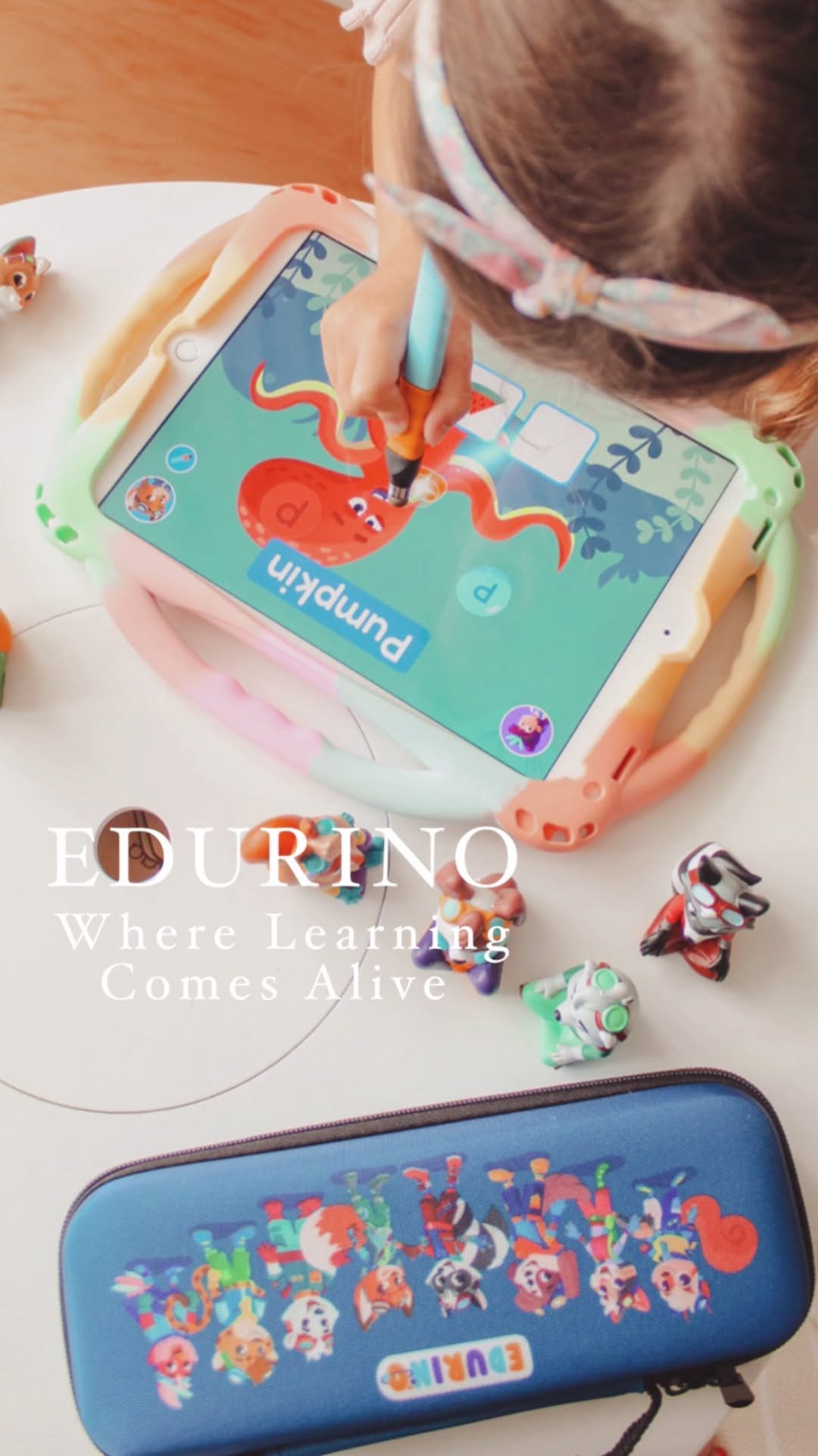 Instagram post by @mummy_and_my_three for EDURINO. Caption reads: Ad. If you worry about the quality of the screen....