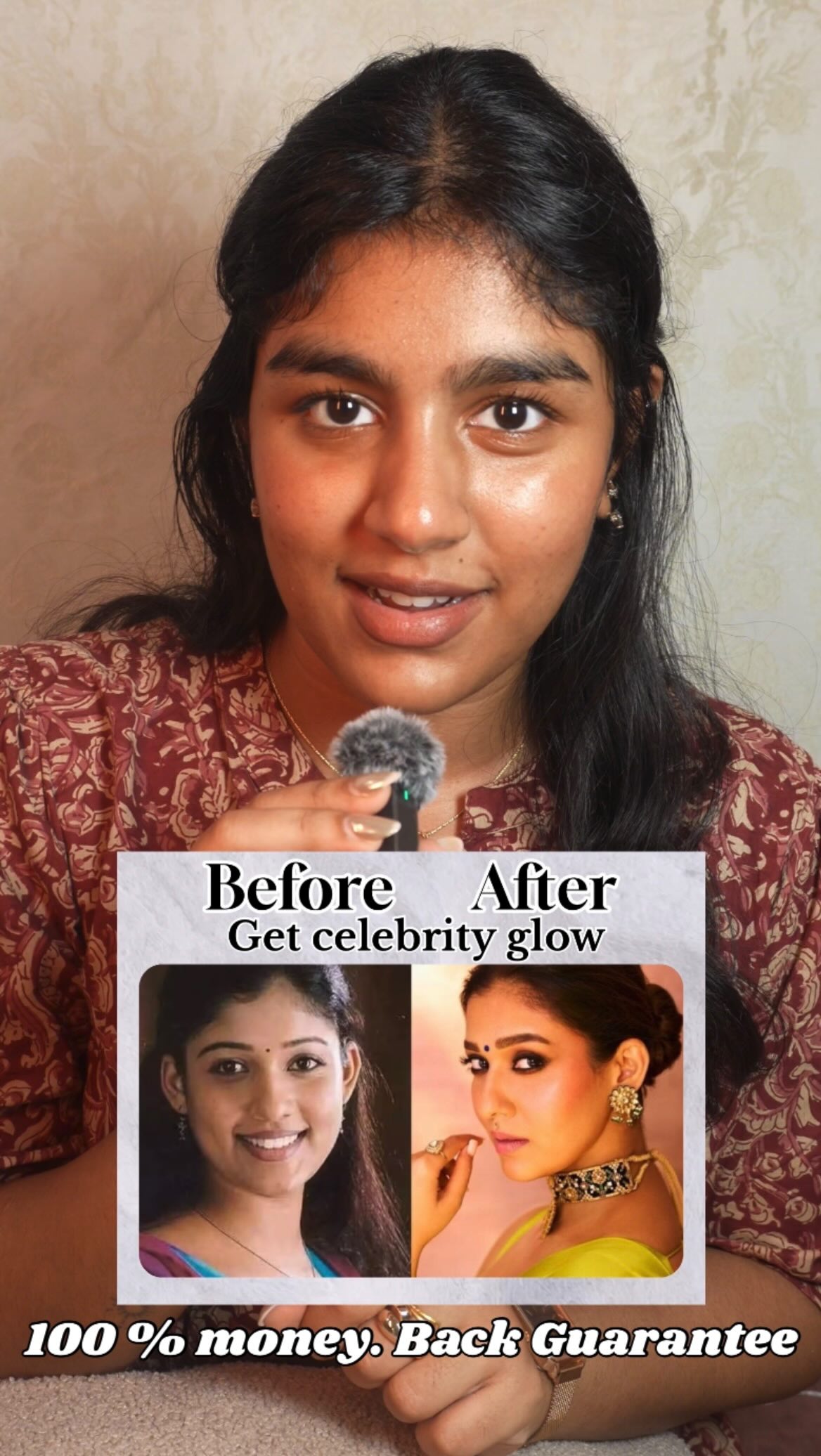 Instagram post by @krithikka_26 for Chicnutrix. Caption reads: Personally tried & 100% recommended 

Comment GLOW....