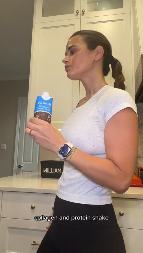 Instagram post by @maggieeatsss for Vital Proteins. Caption reads: What I eat in a day! 🥚🥩🍫🦀🦐 @vitalproteins....