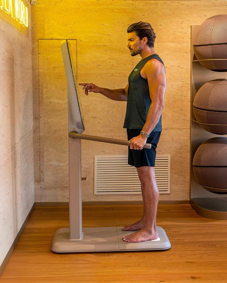 Instagram post by @marianodivaio for Technogym. Caption reads: [...] train — it keeps me balanced.
At the....