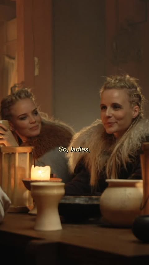 Instagram post by @kristina_bonnevie for The Beard Struggle. Caption reads: 🔥 In the great hall, the shieldmaidens....