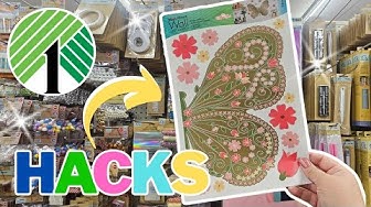 YouTube post by @diybeautyonpurpose for Flodesk. Caption reads: GENIUS 🤯 Dollar Tree DIY Crafts Using....