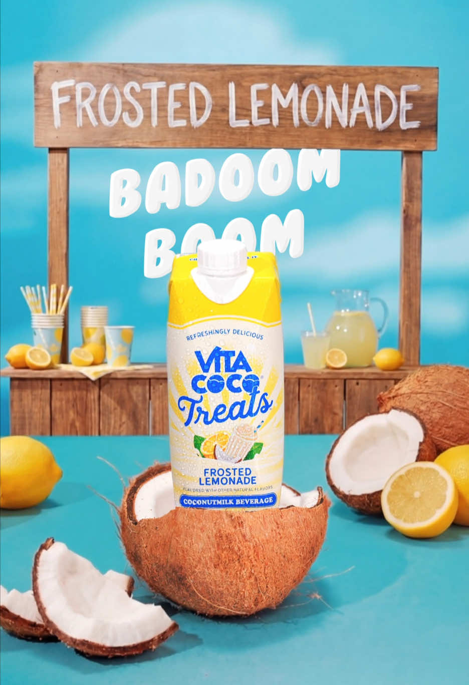 TikTok post by @jakeceja for Vita Coco. Caption reads: The New @Vita Coco Frosted Lemonade is so dang....