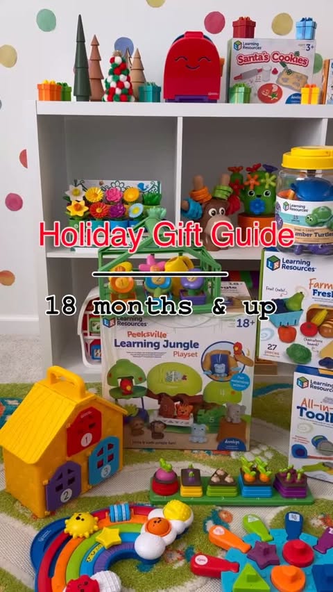 Instagram post by @growingupyang for Learning Resources. Caption reads: ⭐️ Holiday Gift Guide-18 months and up 

Part 2!!....