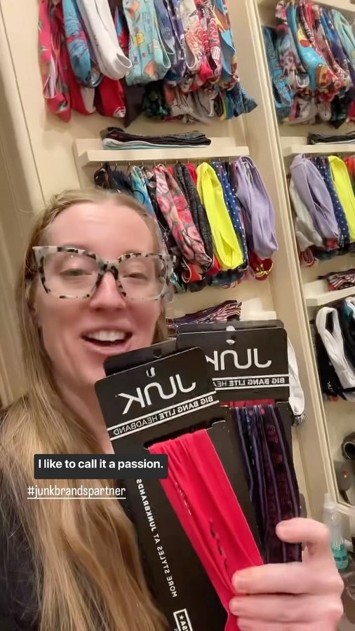 Instagram post by @ladyspinedoc for JUNK Brands. Caption reads: Sharing my latest @junkbrands collections! What....