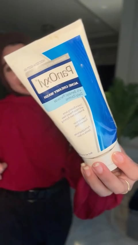 Instagram post by @rehamgaballahh for PanOxyl. Caption reads: [...] غسولات 2025 🫡 
you can find the products :....