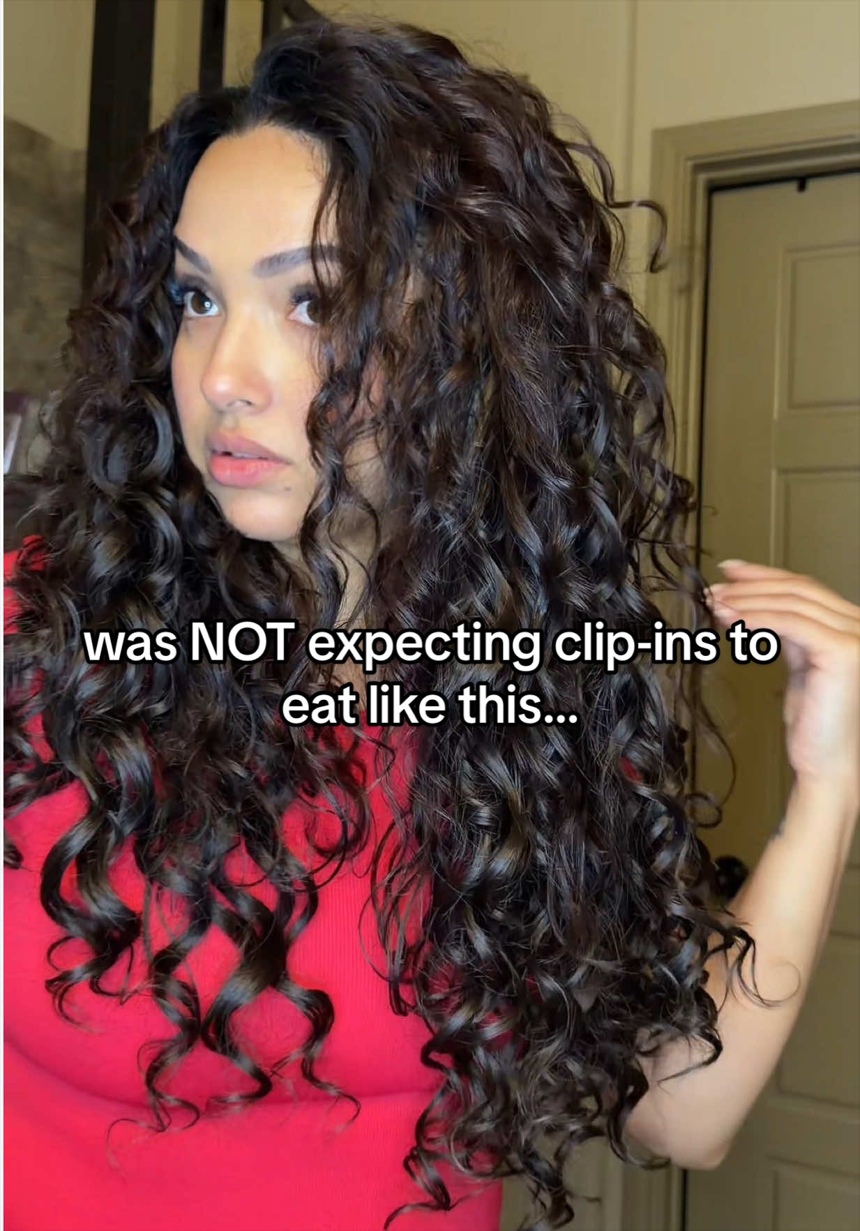 TikTok post by @yessigill for Vigorous Beauty. Caption reads: [...] about clip-ins… this is your sign @Vigorous....