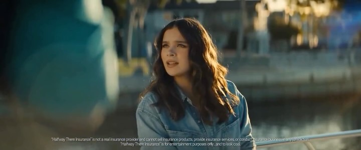 Instagram post by @updateshailee for State Farm. Caption reads: Preview of Hailee Steinfeld in State Farm Super....