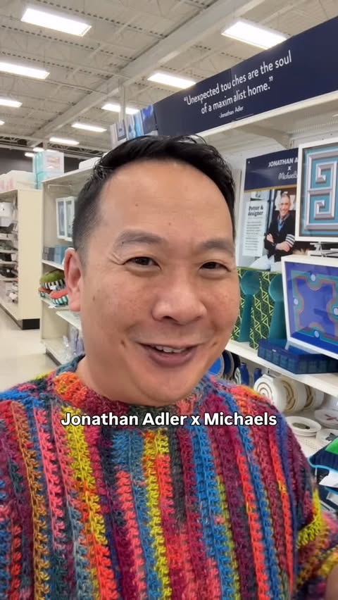 Instagram post by @kevinyeedotcom for Michaels Stores. Caption reads: Exploring @michaelsstores and @jonathanadler new....