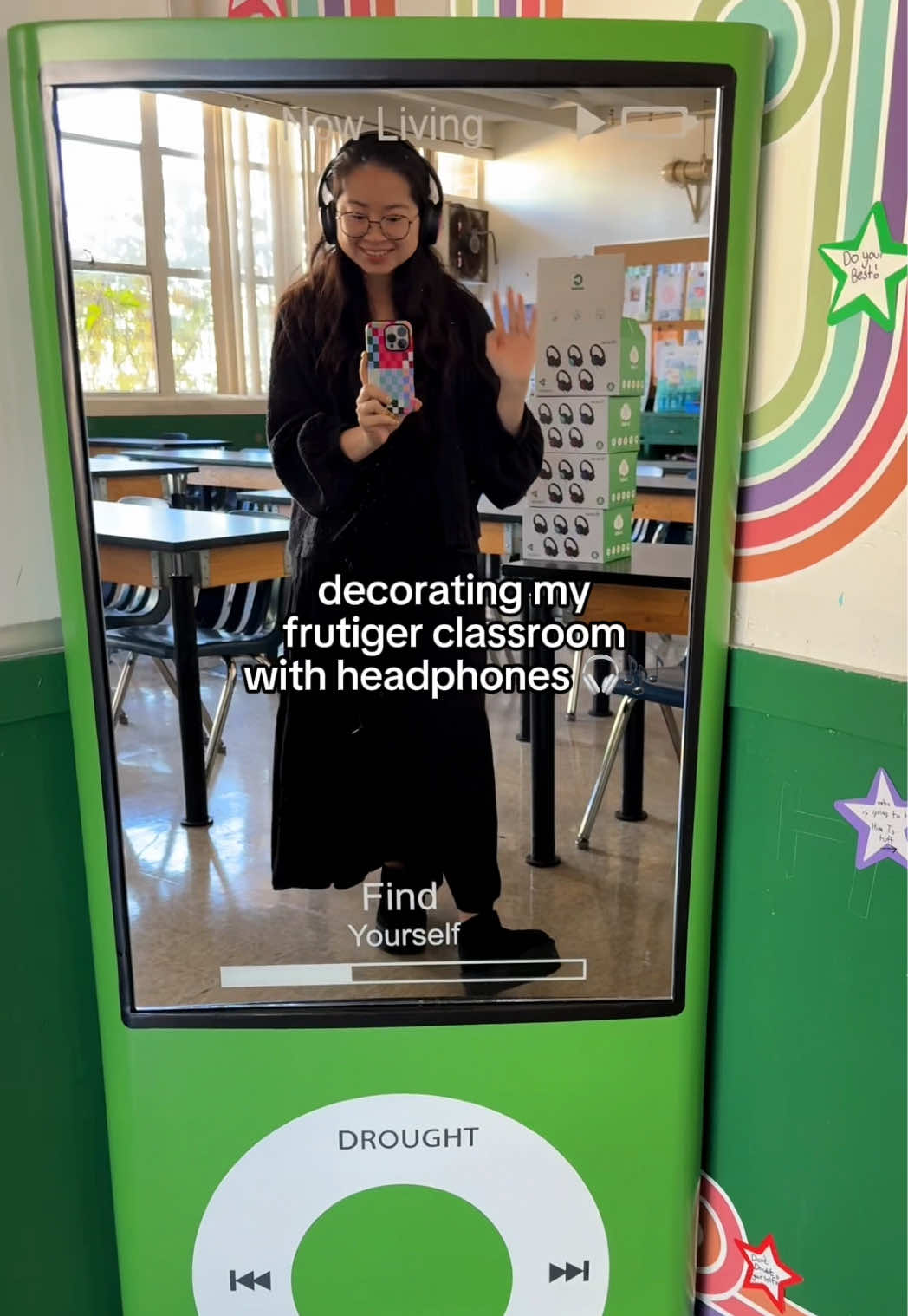 TikTok post by @inspo_by_jess for iClever. Caption reads: [...] our iPod affirmation mirror! Thank you....