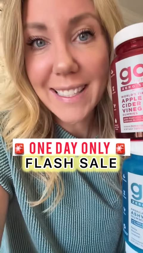Instagram post by @ashgaskin for Goli Nutrition. Caption reads: 💥 ONE DAY FLASH SALE 💥 You’ll never see prices....