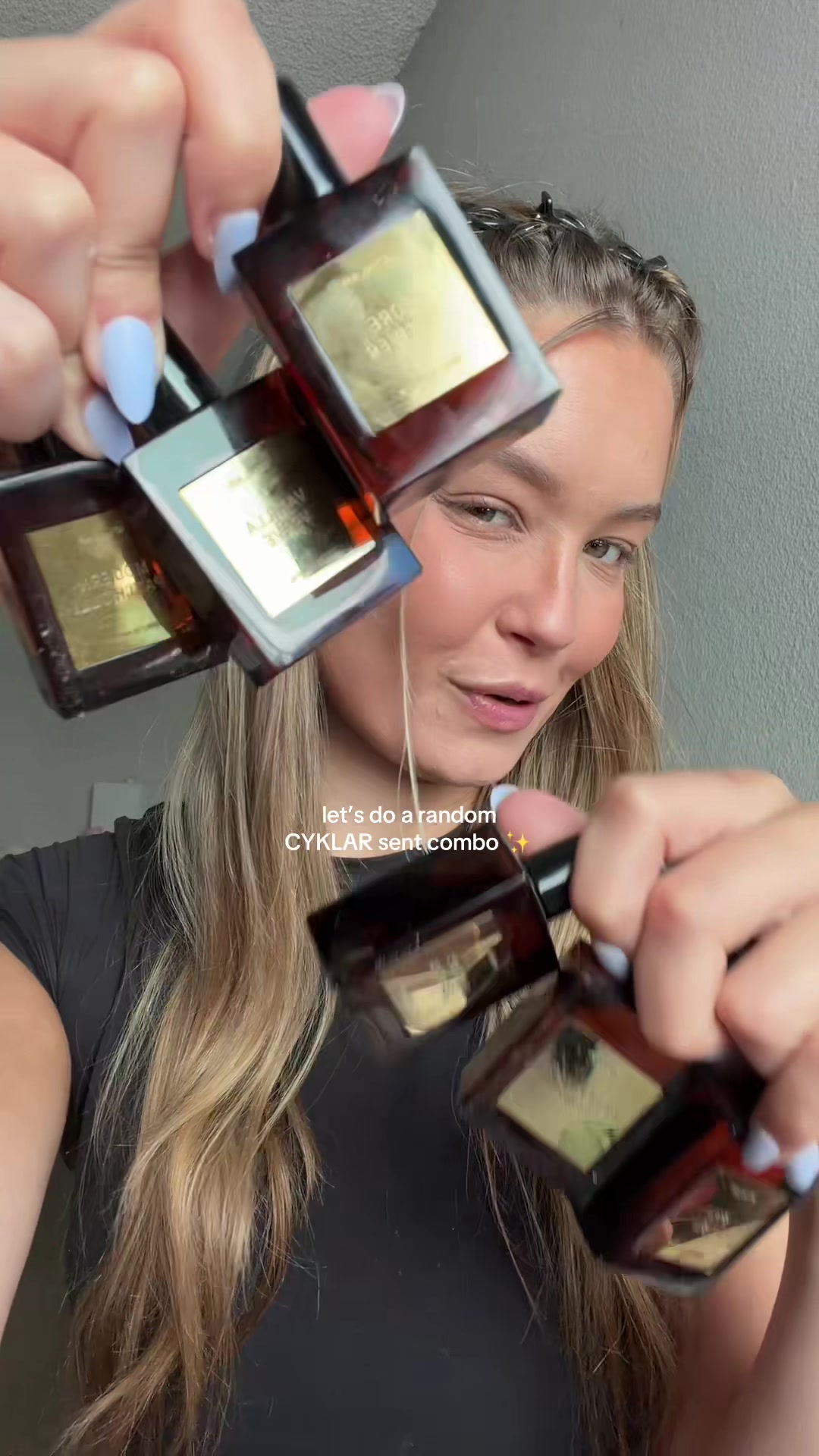 TikTok post by @imgabriellahall for CYKLAR. Caption reads: [...] 🤨 they are so good & SO many scents!!....