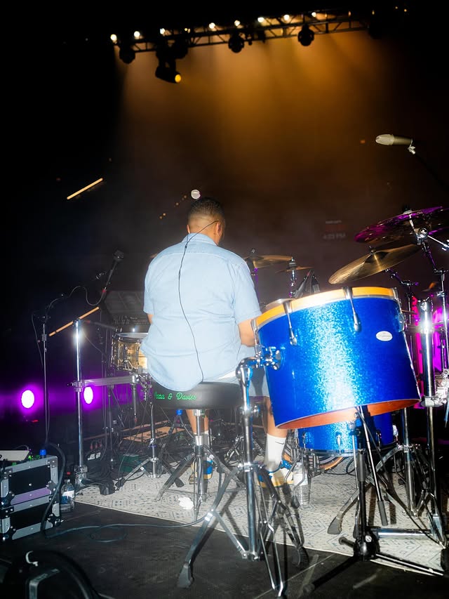 Instagram post by @tjohnvaro for Vic Firth. Caption reads: [...] together @pearl_drums @sabiancymbals....