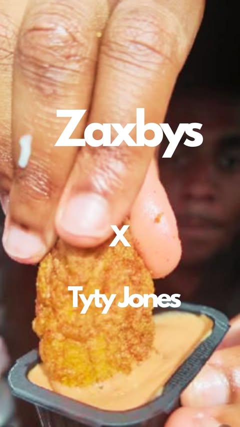 Instagram post by @iamtytyjones for Zaxby's. Caption reads: [...] @iamtytyjones teaming up with @realzaxbys !....