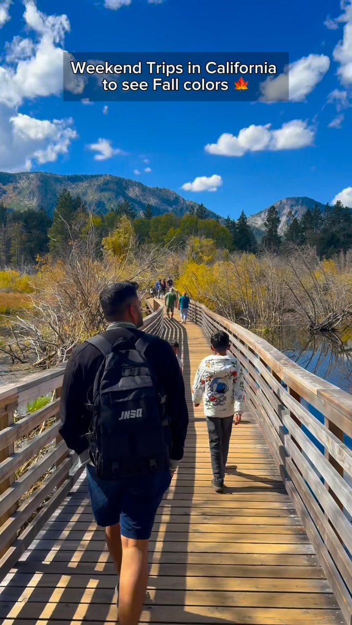 Instagram post by @eazynazy for Visit California. Caption reads: 🍁 Save and share this with your friends and....