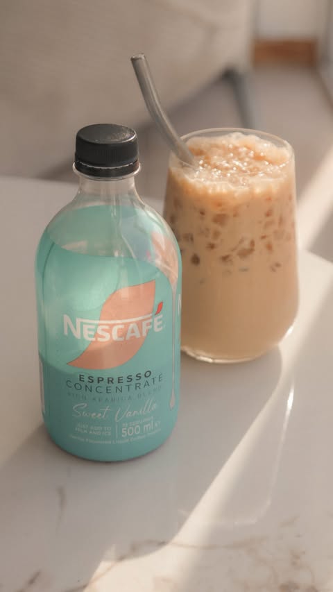 Instagram post by @blogbymegs for NESCAFÉ. Caption reads: [...] a coffee shop, thanks I’ll take it 🤭....