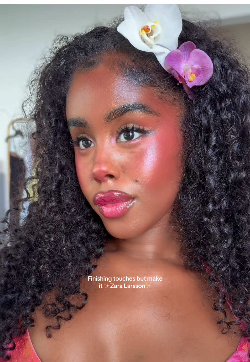 TikTok post by @annarennsworld for NYX Cosmetics. Caption reads: To gorgeous! @Tower 28 Beauty  @Huda Beauty  @NYX....