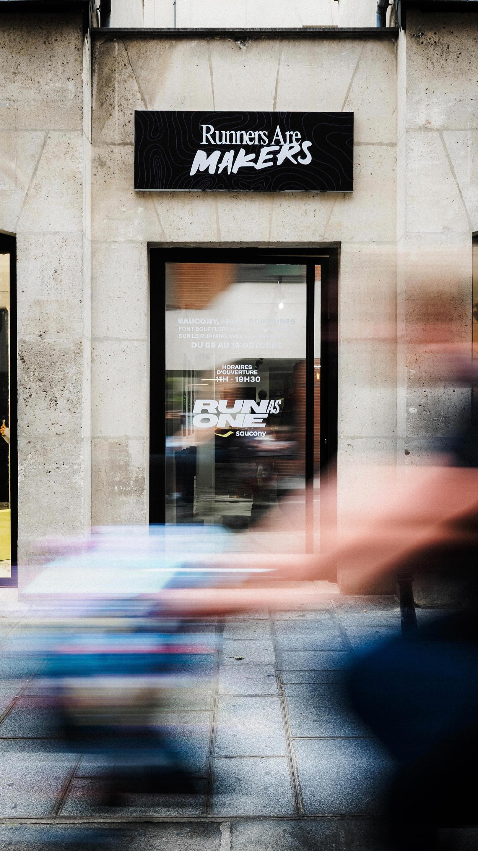 Instagram post by @collisionrunning for Saucony. Caption reads: Much love to the @collisionrunning crew who joined....