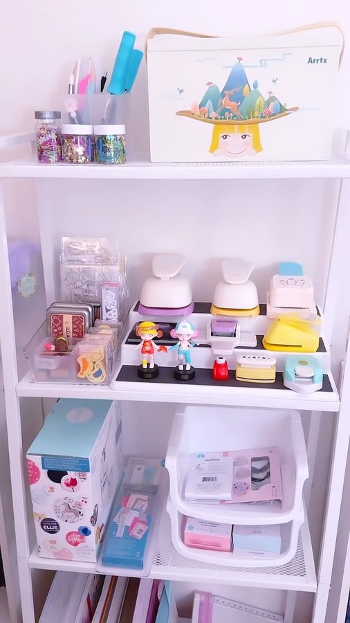 Instagram post by @cozynamie for Wish. Caption reads: [ad] ✨ I set up a fun crafting station in my room!....