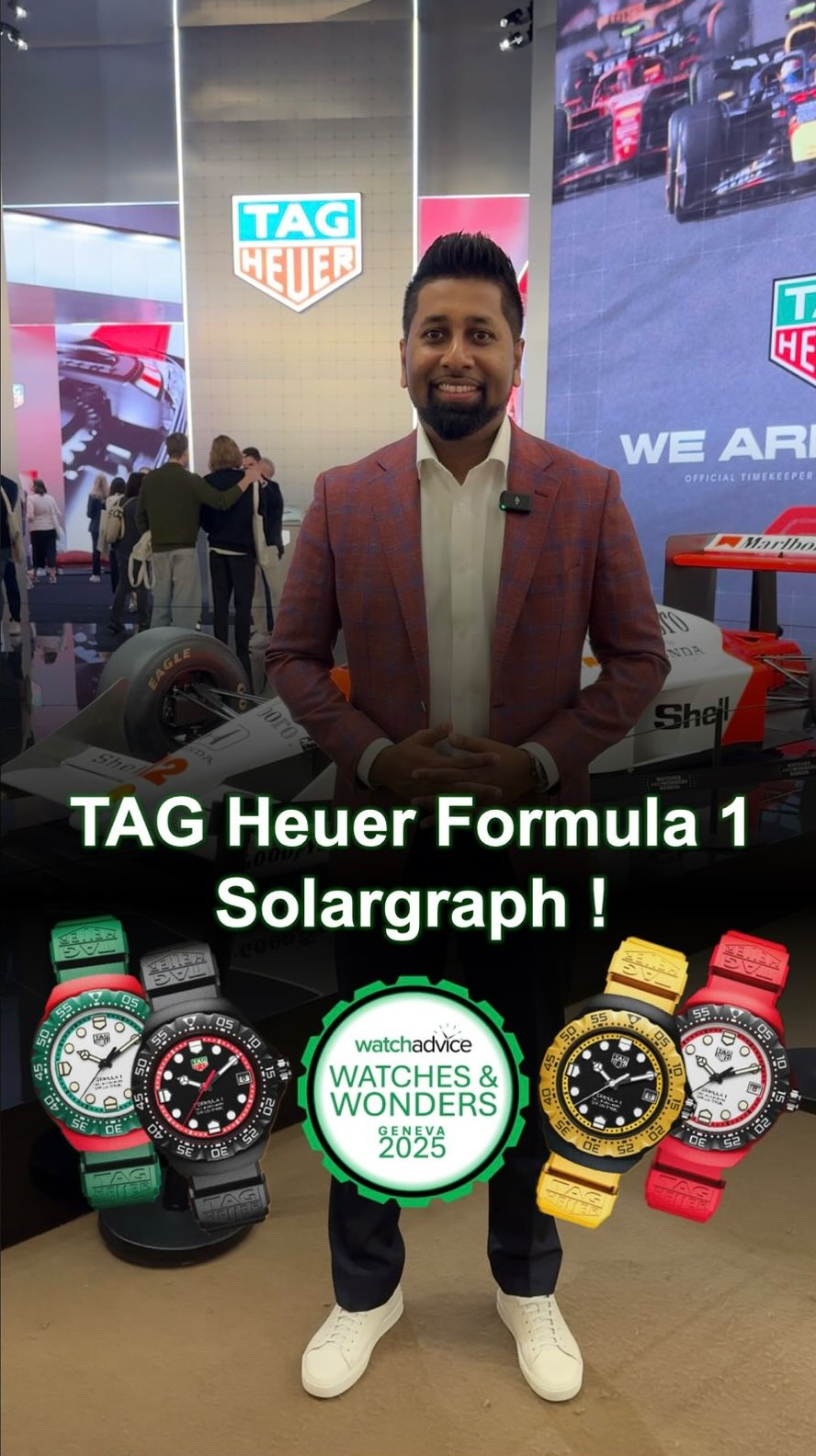 Instagram post by @champsg for TAG Heuer. Caption reads: 2025 is all about F1 for @tagheuer , with that....