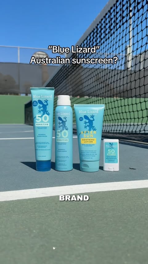 Instagram post by @joshhublitz for Blue Lizard Australian Sunscreen. Caption reads: I’ve tried a lot of sunscreens, but....