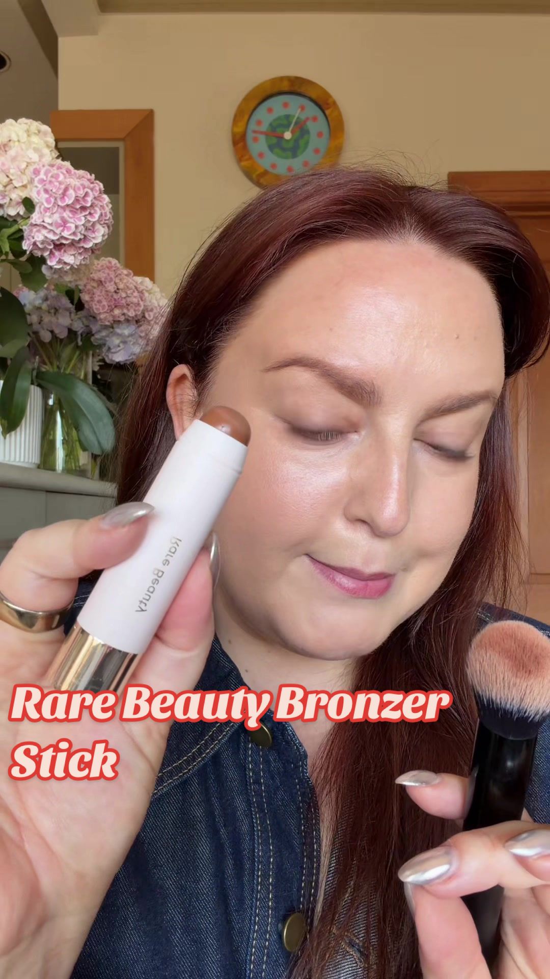 TikTok post by @elizabeth__cee for Rare Beauty. Caption reads: What is a product in your routine that you always....