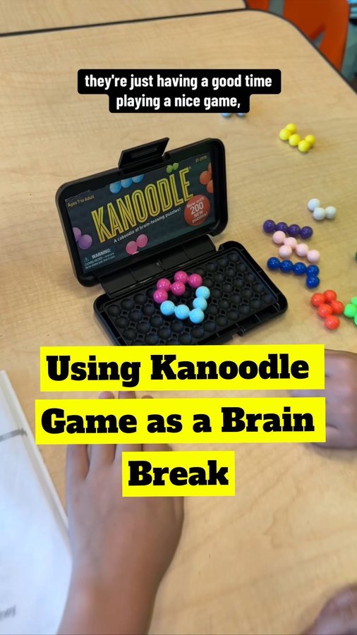 Instagram post by @silent_math_ for Educational Insights. Caption reads: Have your students tried the viral Kanoodle game?....