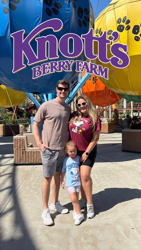 Instagram post by @britt_true_ for Social Pineapple. Caption reads: @knottsberryfarm was exactly how I remembered it💜....