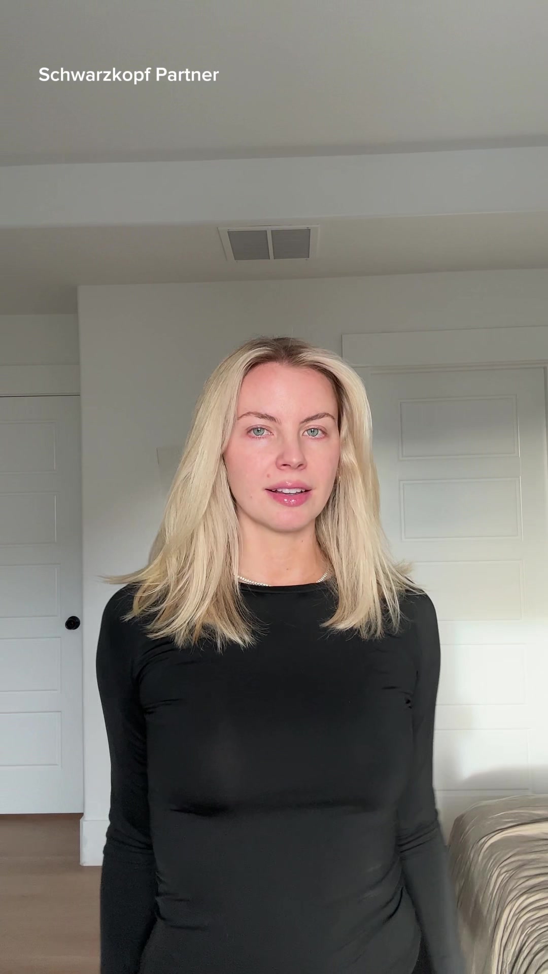 TikTok post by @maycineeley for Hair by Schwarzkopf USA. Caption reads: [...] Repair Shampoo & Conditioner! @Hair by....