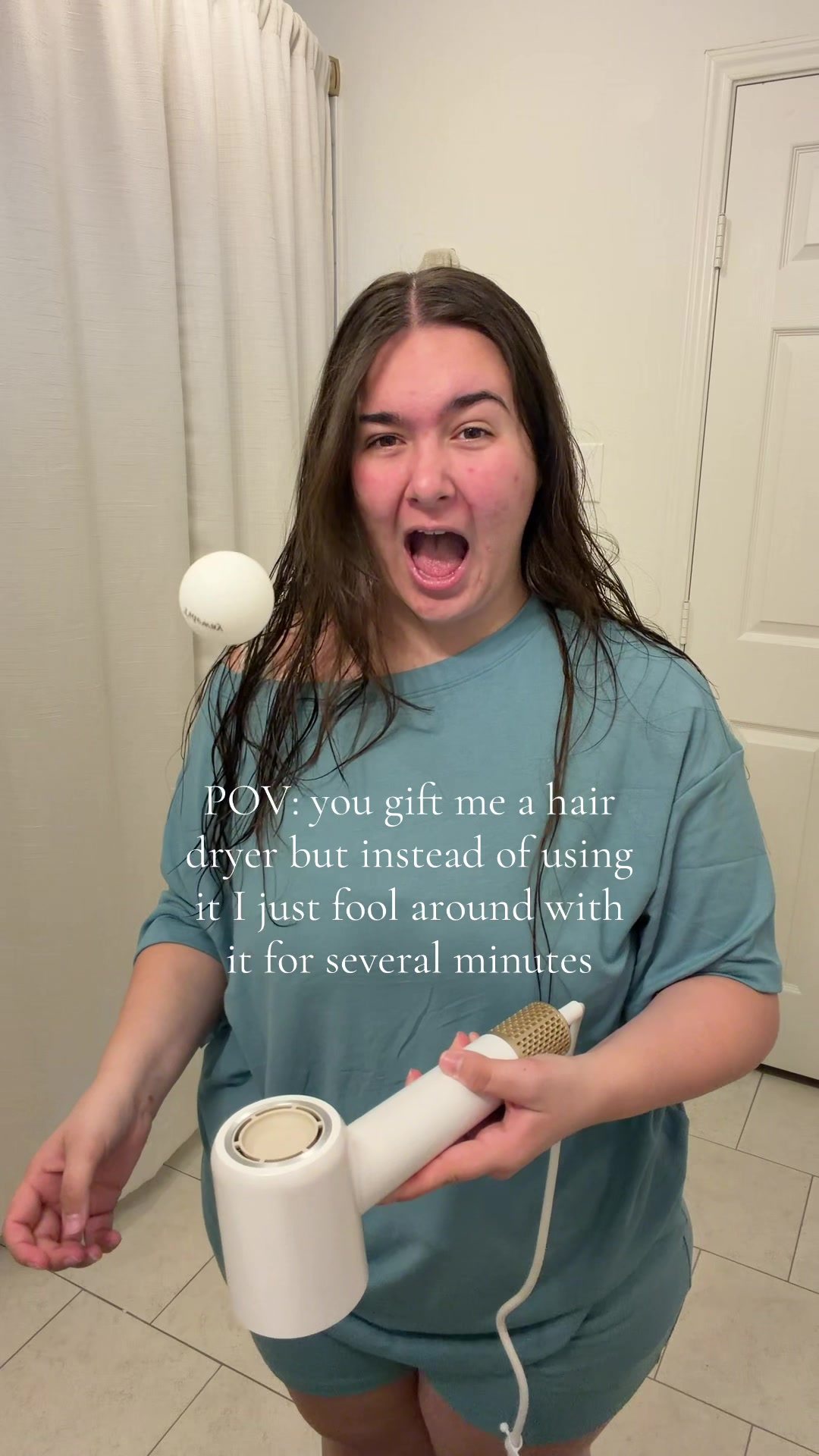 TikTok post by @macie.db for Tideway. Caption reads: lol ily @Tideway #hairdryer #blowdryer #tideway....