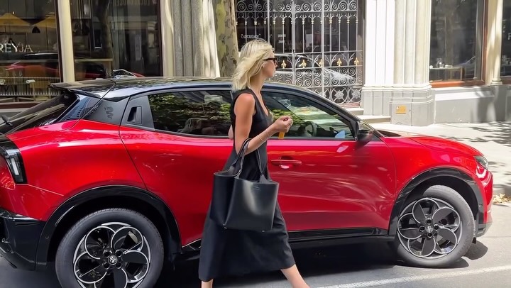 Instagram post by @annalisedalins_ for Alfa Romeo. Caption reads: ride out w/ @alfaromeo_aus ♥️.