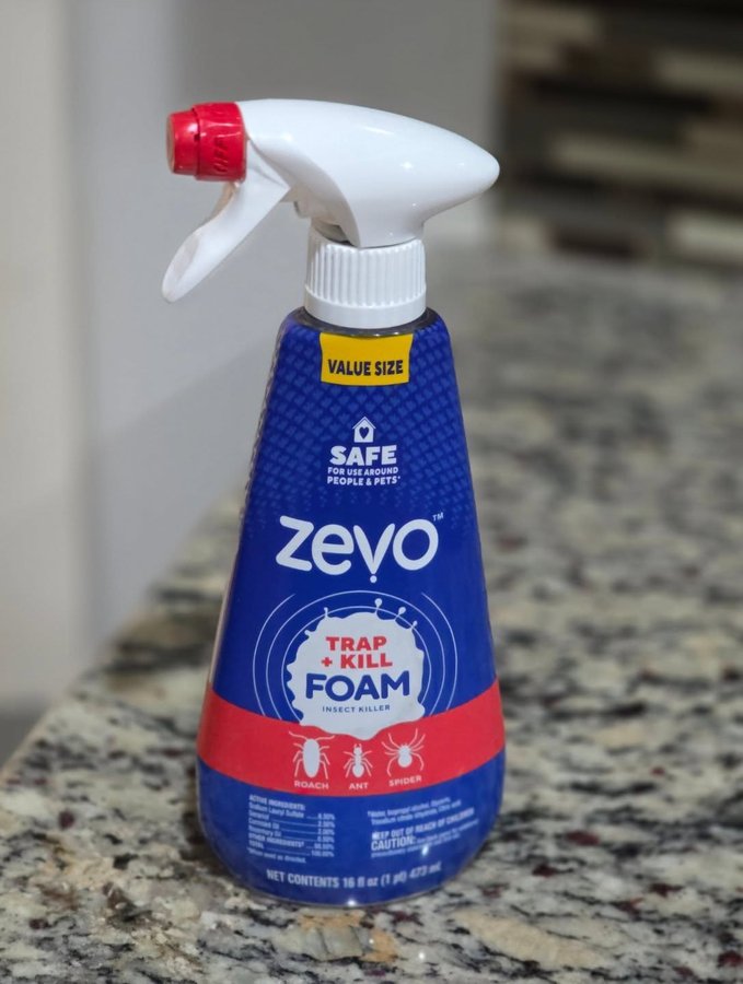 Instagram post by @nimrasal for Zevo. Caption reads: I recently tried the Zevo Trap Insect Killer, and....