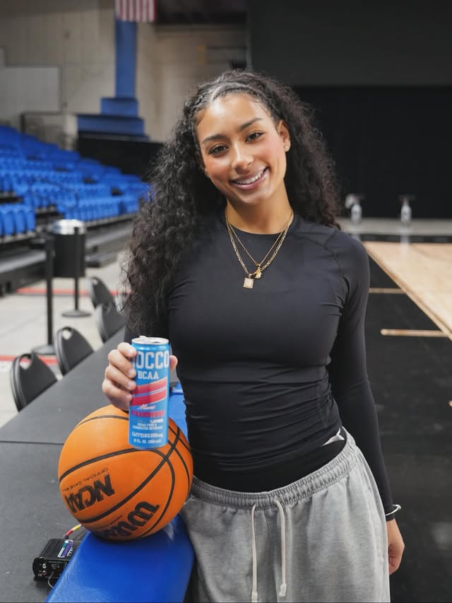 Instagram post by @rylei_waugh for Nocco. Caption reads: NOCCO first, shots up second. BCAAs + clean [...].