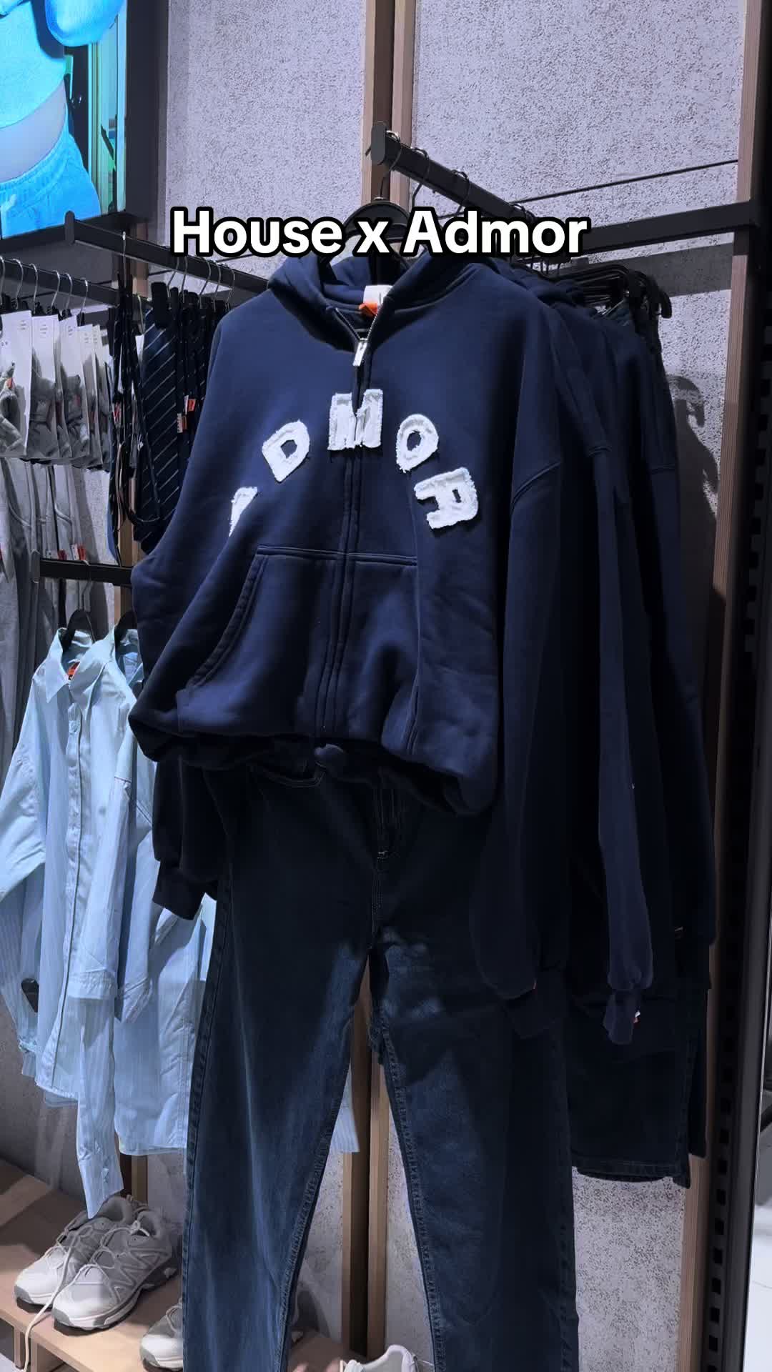 TikTok post by @emiilciak for House Brand. Caption reads: New hoodie house x admor 🤩....