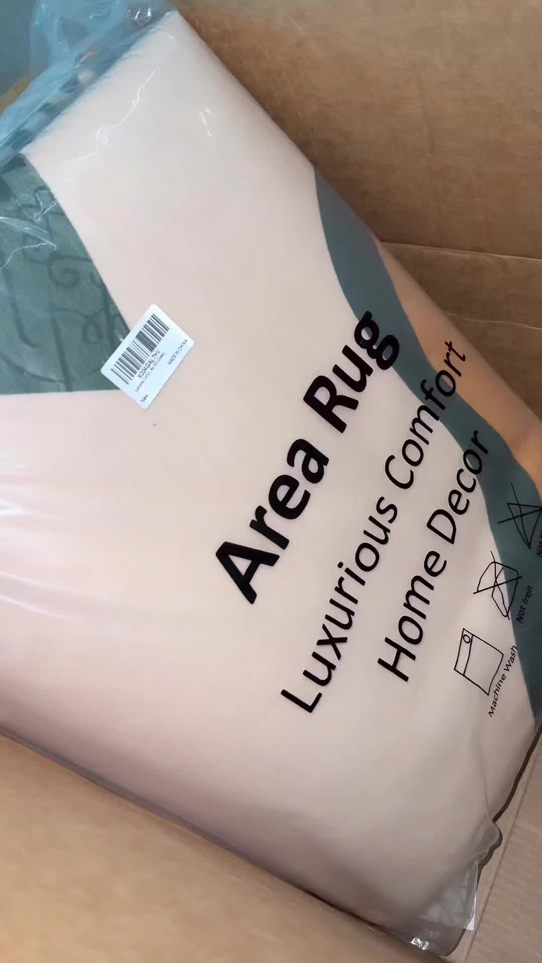 TikTok post by @dnika1231 for LA Home Decor. Caption reads: Lahome Boho Washable Rug - Soft Non Slip Magic....