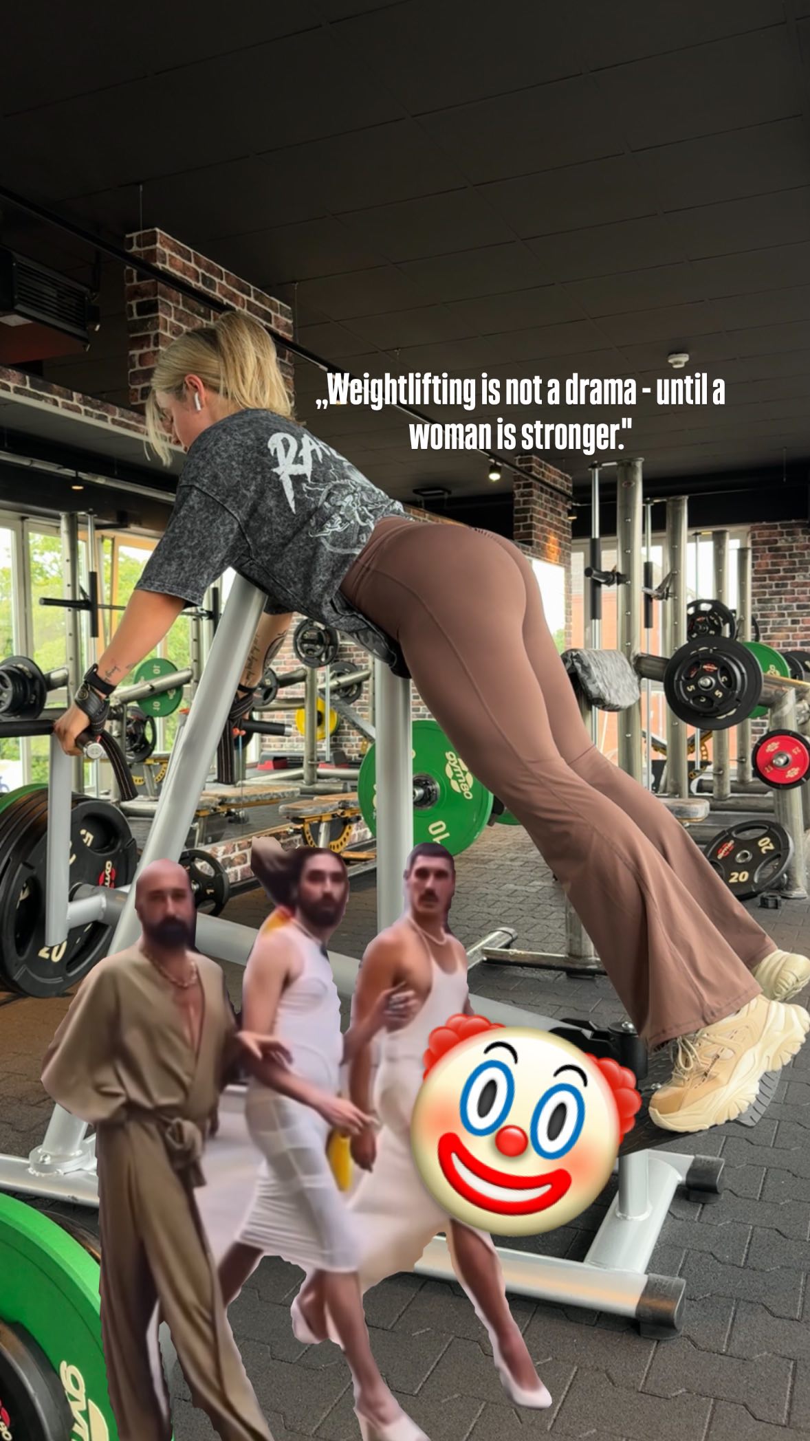 Instagram post by @celinaaa_n for Neosupps. Caption reads: The men in the gym 🫠
.
.
.
🚀 Supporte mich mit....