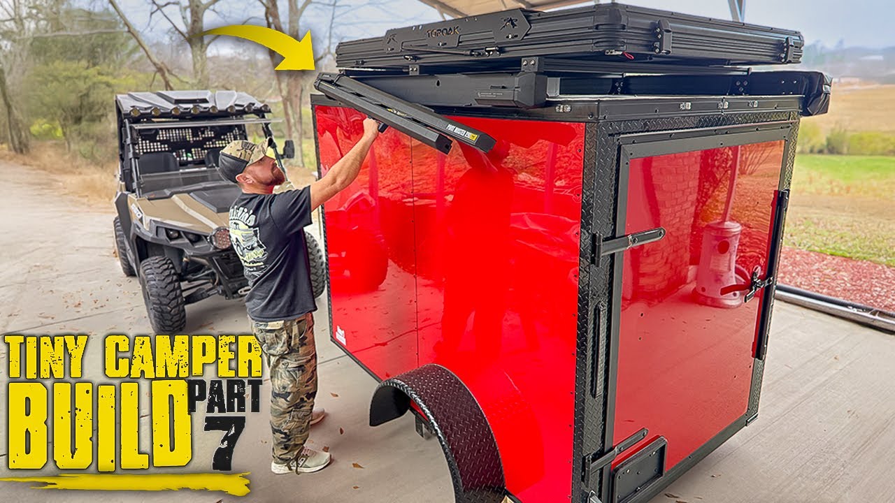 YouTube post by @KayakUSA1 for – ICECOFREEZER. Caption reads: I'm Building the ULTIMATE Off Grid Tiny Camper -....