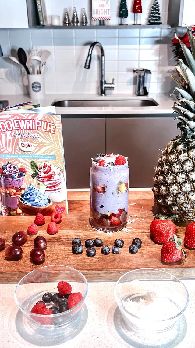 Instagram post by @wearejustthe3ofus for Dole. Caption reads: One of our favorite treats is Dole Whip® Did you....