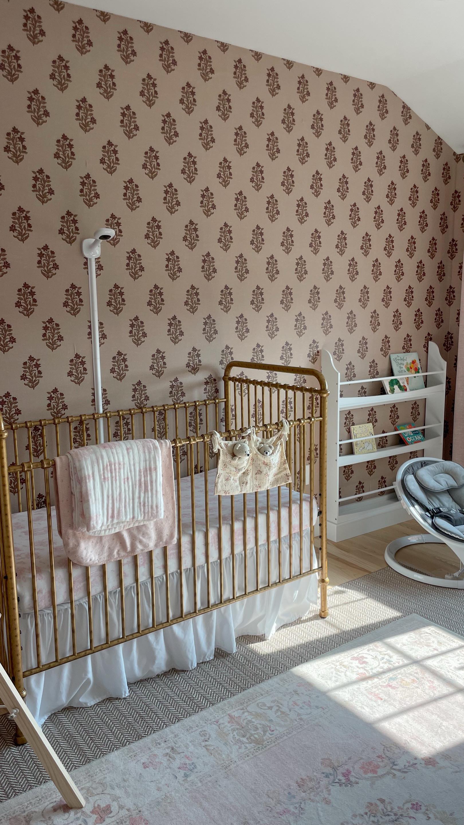 Instagram post by @kellyannroot for Windmill Air. Caption reads: [...] touch every nursery needs🤎🧸 @windmillair....